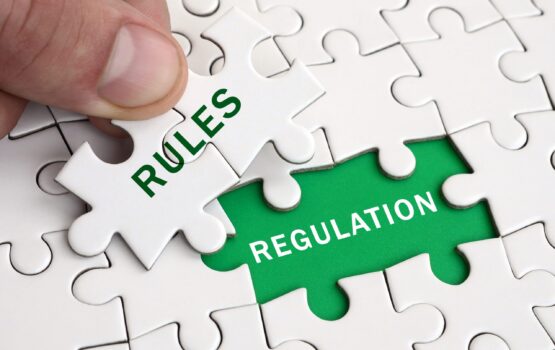 Puzzle pieces labeled "RULES" and "REGULATION," emphasizing compliance and local gas line standards in Alpharetta.